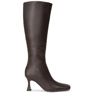 Tony Bianco Fantasy Dark Brown Chocolate Nappa Knee-High Leather Heel Boots